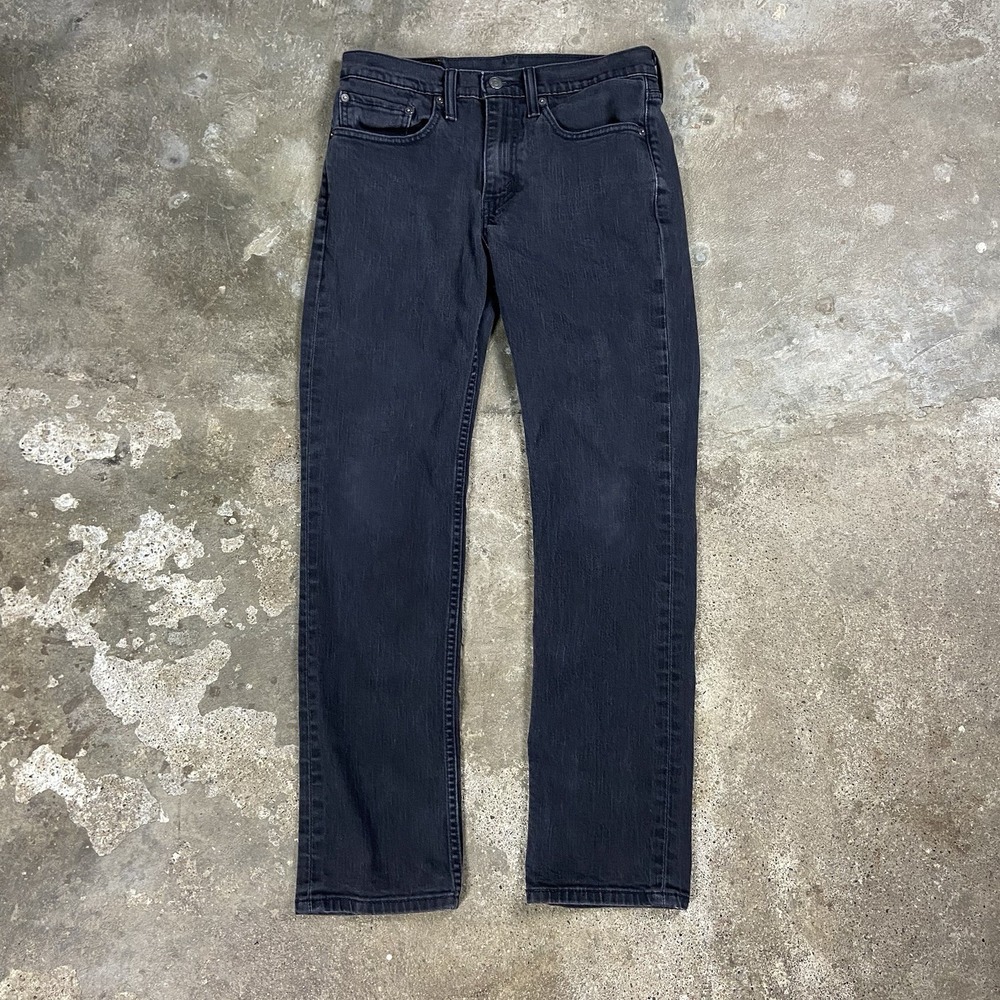 Levi's 514 Jeans Size 31x32 Black Denim Medium Wash Straight Fit Stretch Casual